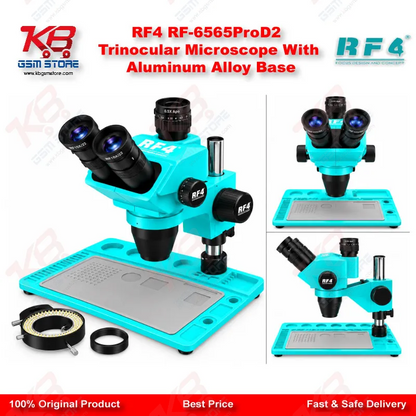 RF4 RF-6565ProD2 Trinocular Microscope With Aluminum Alloy Base