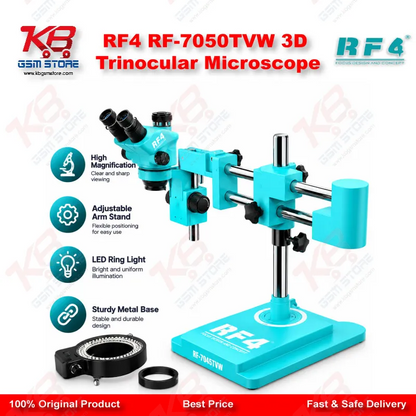 RF4 RF-7050TVW 3D Trinocular Microscope