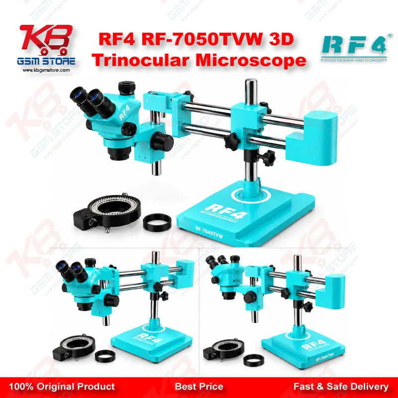 RF4 RF-7050TVW 3D Trinocular Microscope