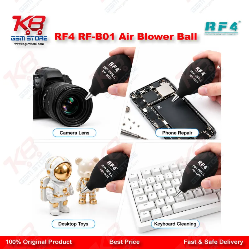 RF4 RF-B01 Air Blower Ball – Silicone Air Dust Cleaner for PCB & Mobile Repair Workbench