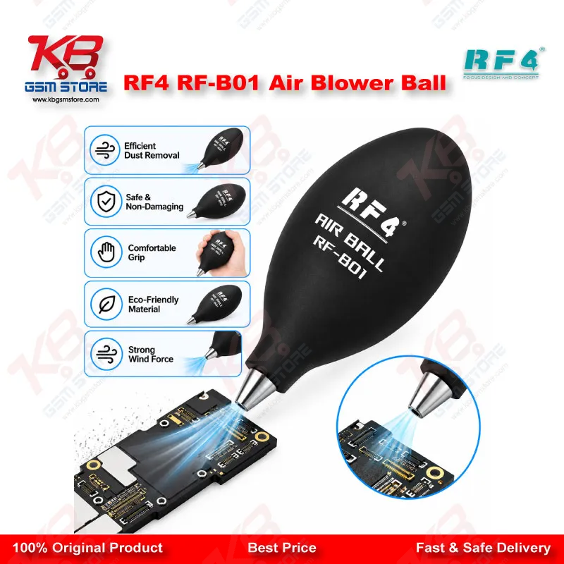 RF4 RF-B01 Air Blower Ball – Silicone Air Dust Cleaner for PCB & Mobile Repair Workbench