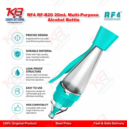 RF4 RF-B20 20mL Multi-Purpose Alcohol Bottle – Rotary Nozzle Press-Type Liquid Dispenser