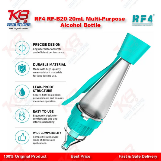 RF4 RF-B20 20mL Multi-Purpose Alcohol Bottle – Rotary Nozzle Press-Type Liquid Dispenser