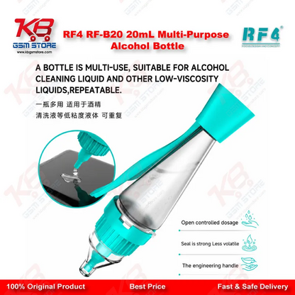 RF4 RF-B20 20mL Multi-Purpose Alcohol Bottle – Rotary Nozzle Press-Type Liquid Dispenser