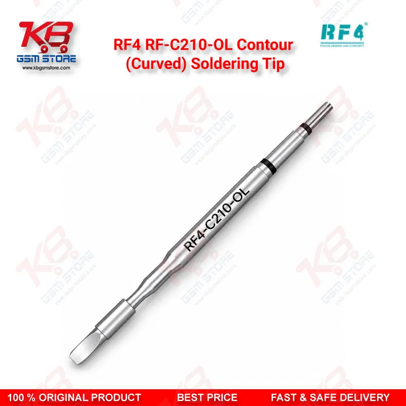 RF4 RF-C210-OL Contour (Curved) Soldering Tip – C210 Series Precision Cartridge for SMD & PCB Rework