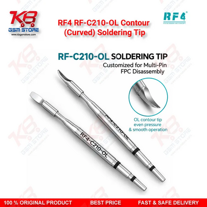 RF4 RF-C210-OL Contour (Curved) Soldering Tip – C210 Series Precision Cartridge for SMD & PCB Rework