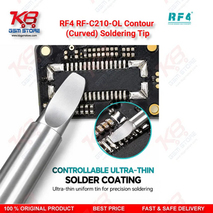 RF4 RF-C210-OL Contour (Curved) Soldering Tip – C210 Series Precision Cartridge for SMD & PCB Rework