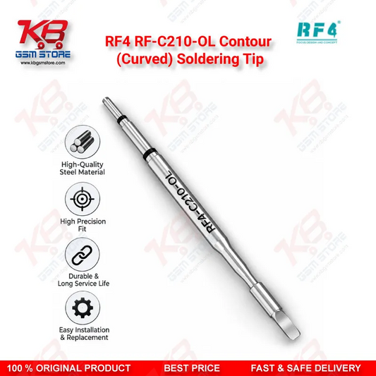 RF4 RF-C210-OL Contour (Curved) Soldering Tip – C210 Series Precision Cartridge for SMD & PCB Rework