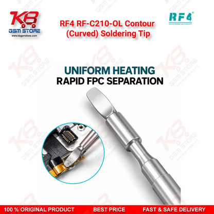 RF4 RF-C210-OL Contour (Curved) Soldering Tip – C210 Series Precision Cartridge for SMD & PCB Rework
