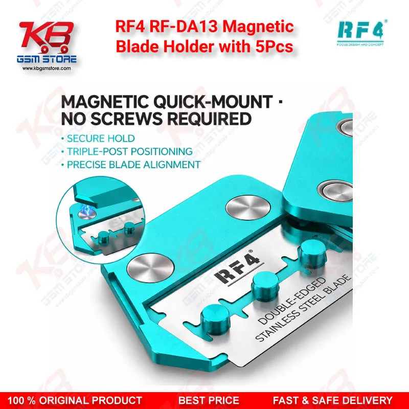 RF4 RF-DA13 Magnetic Blade Holder with 5Pcs for Repair