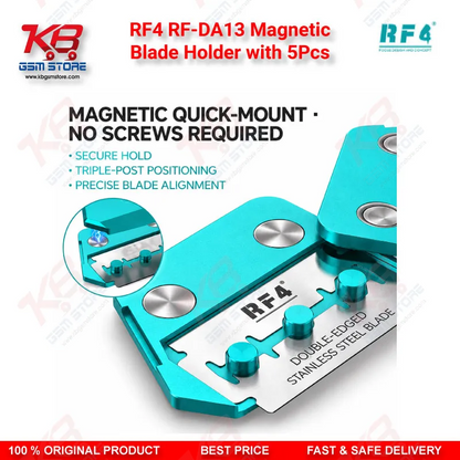RF4 RF-DA13 Magnetic Blade Holder with 5Pcs for Repair