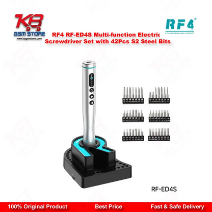 RF4 RF-ED4S Electric Screwdriver Set – 42Pcs S2 Steel Bits with Charging Base