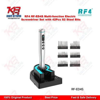 RF4 RF-ED4S Electric Screwdriver Set – 42Pcs S2 Steel Bits with Charging Base