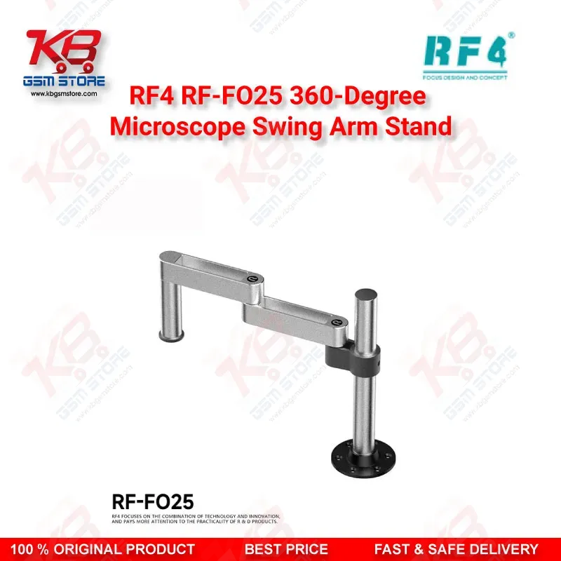 RF4 RF-FO25 360-Degree Microscope Swing Arm Stand – Universal Adjustable Bracket for Repair Workshops