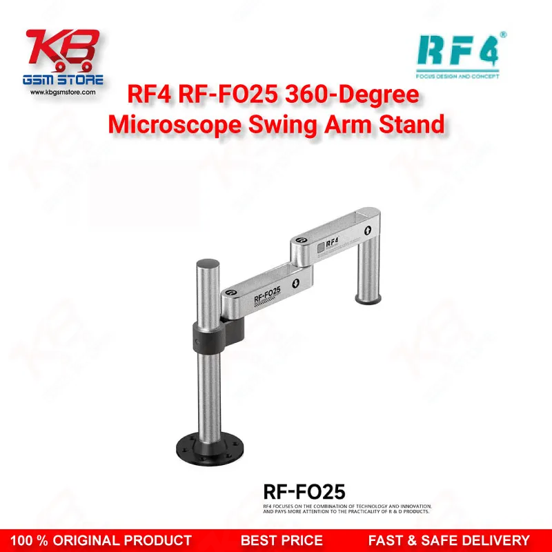 RF4 RF-FO25 360-Degree Microscope Swing Arm Stand – Universal Adjustable Bracket for Repair Workshops