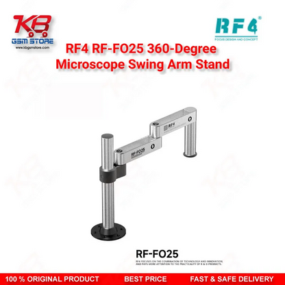 RF4 RF-FO25 360-Degree Microscope Swing Arm Stand – Universal Adjustable Bracket for Repair Workshops