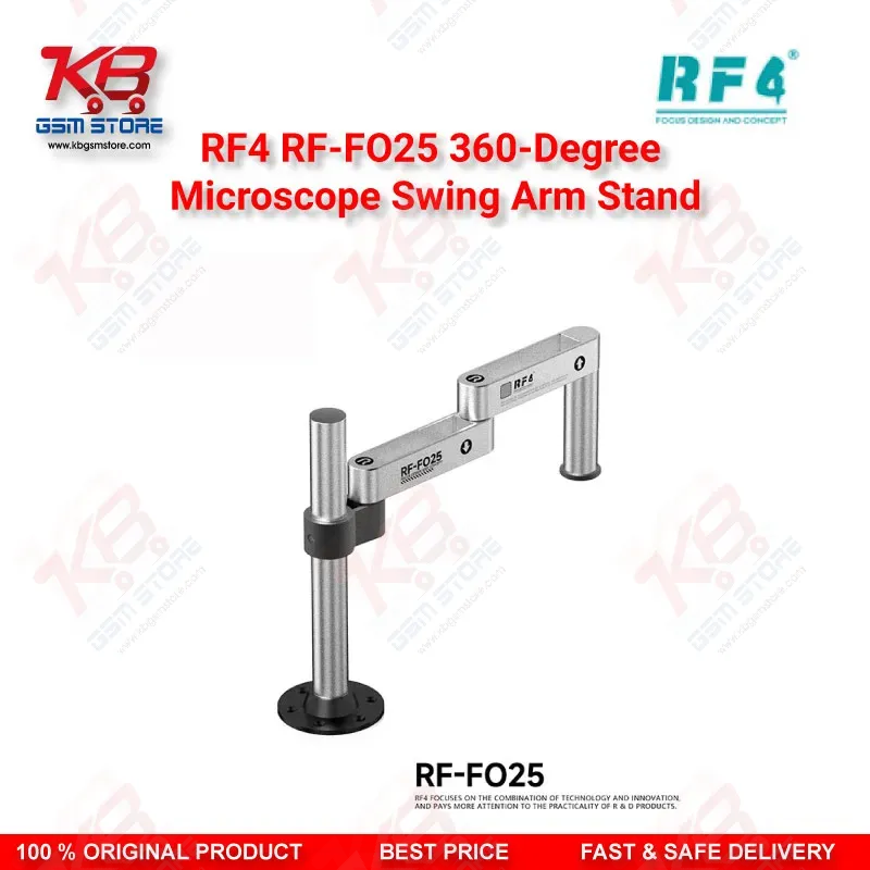 RF4 RF-FO25 360-Degree Microscope Swing Arm Stand – Universal Adjustable Bracket for Repair Workshops