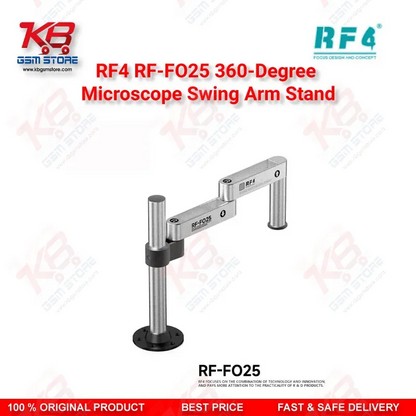 RF4 RF-FO25 360-Degree Microscope Swing Arm Stand – Universal Adjustable Bracket for Repair Workshops