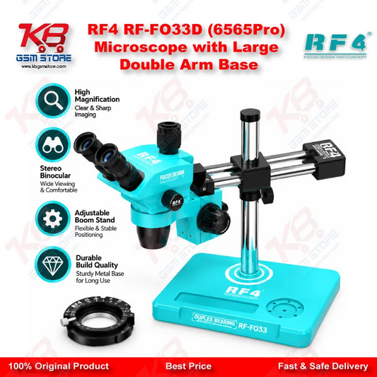 RF4 RF-FO33D (6565Pro) Microscope with Large Double Arm Base