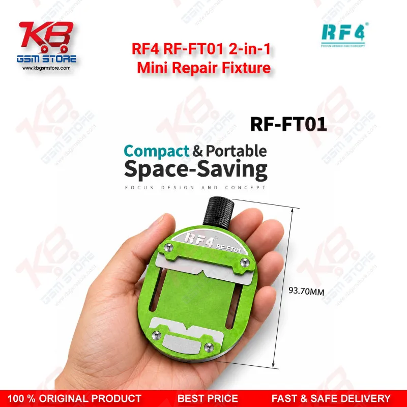 RF4 RF-FT01 2-in-1 Mini Clamping & Sharpening Repair Fixture – Chip & Motherboard Clamp with Built-In Blade Sharpener