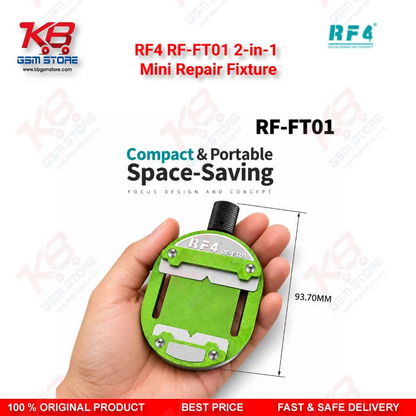 RF4 RF-FT01 2-in-1 Mini Clamping & Sharpening Repair Fixture – Chip & Motherboard Clamp with Built-In Blade Sharpener