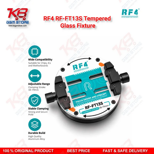 RF4 RF-FT13S Tempered Glass Fixture – PCB Motherboard Clamp for Mobile Repair