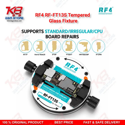 RF4 RF-FT13S Tempered Glass Fixture – PCB Motherboard Clamp for Mobile Repair