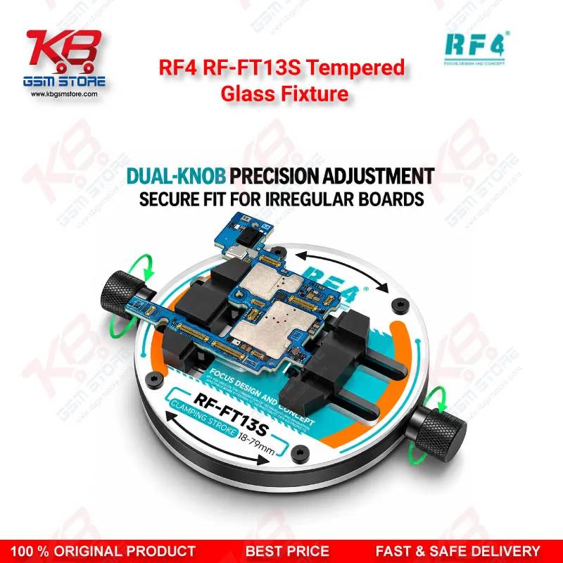 RF4 RF-FT13S Tempered Glass Fixture – PCB Motherboard Clamp for Mobile Repair