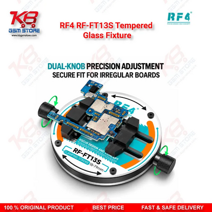 RF4 RF-FT13S Tempered Glass Fixture – PCB Motherboard Clamp for Mobile Repair