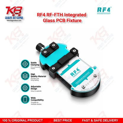 RF4 RF-FTH Integrated Glass PCB Fixture – Dual-Size 58/66mm Motherboard Clamping Stand