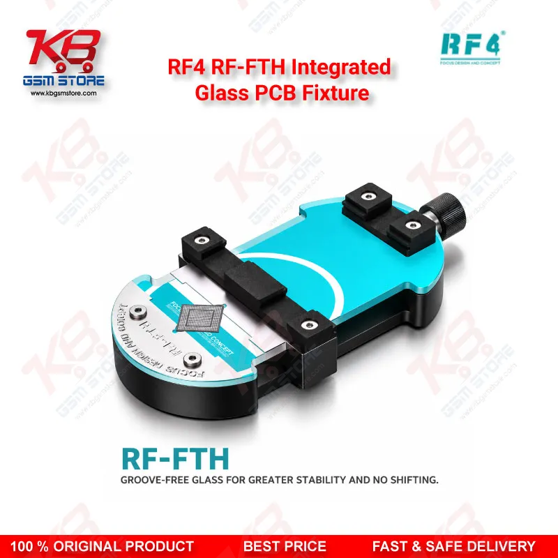 RF4 RF-FTH Integrated Glass PCB Fixture – Dual-Size 58/66mm Motherboard Clamping Stand