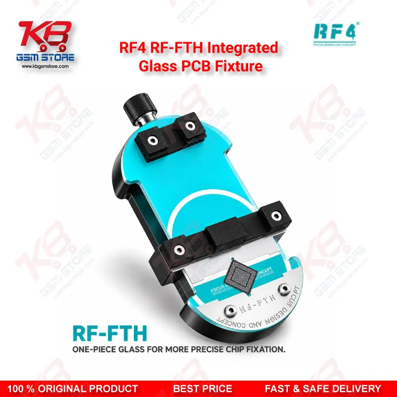 RF4 RF-FTH Integrated Glass PCB Fixture – Dual-Size 58/66mm Motherboard Clamping Stand