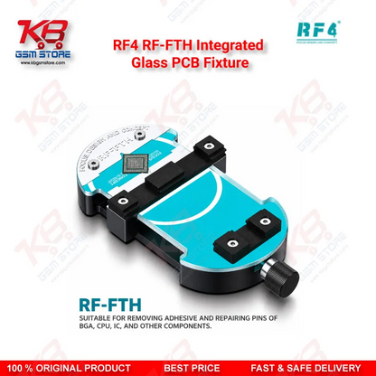 RF4 RF-FTH Integrated Glass PCB Fixture – Dual-Size 58/66mm Motherboard Clamping Stand