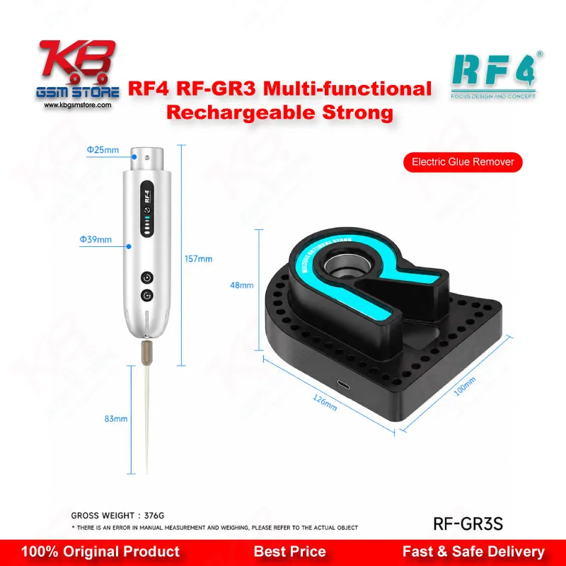 RF4 RF-GR3 Electric Glue Remover – 8000RPM Rechargeable Pen for Mobile Screen Repair