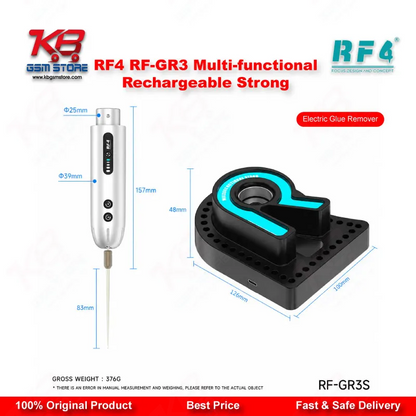 RF4 RF-GR3 Electric Glue Remover – 8000RPM Rechargeable Pen for Mobile Screen Repair