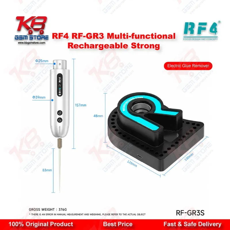 RF4 RF-GR3 Electric Glue Remover – 8000RPM Rechargeable Pen for Mobile Screen Repair