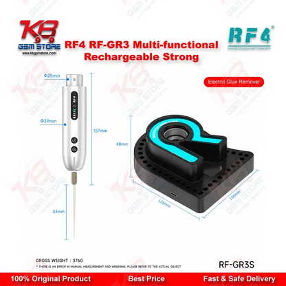 RF4 RF-GR3 Electric Glue Remover – 8000RPM Rechargeable Pen for Mobile Screen Repair