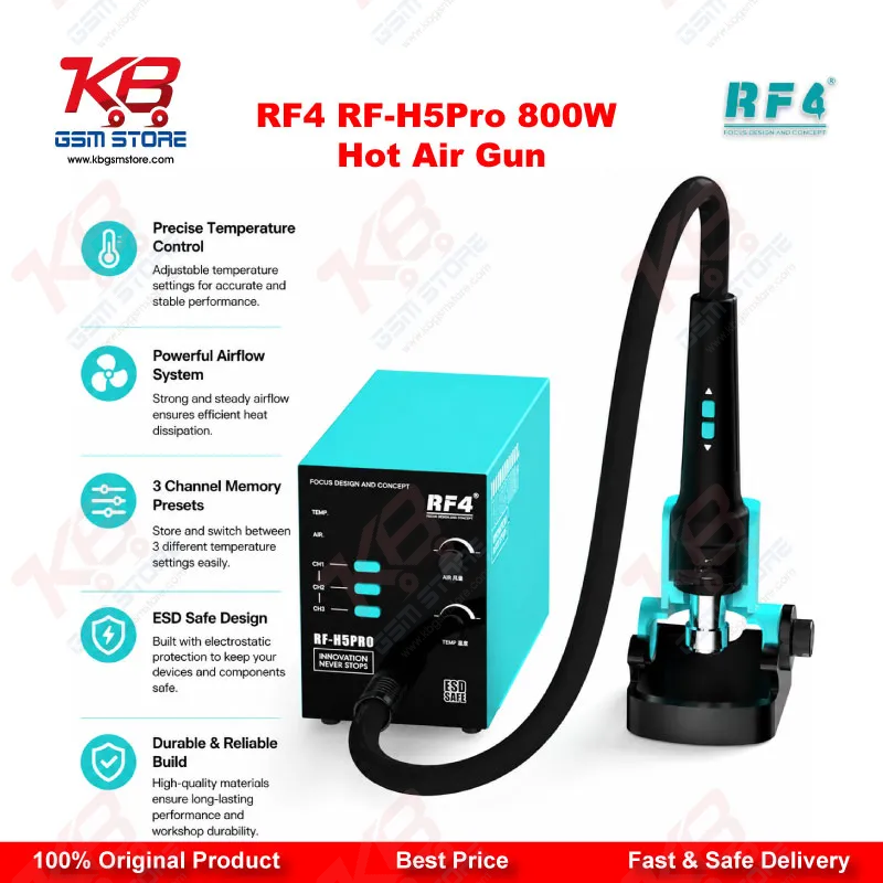 RF4 RF-H5Pro 800W Hot Air Gun BGA Rework Station