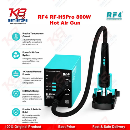 RF4 RF-H5Pro 800W Hot Air Gun BGA Rework Station