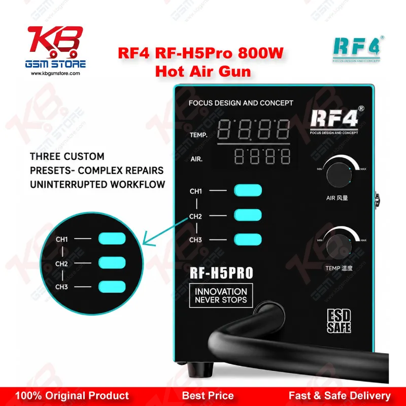 RF4 RF-H5Pro 800W Hot Air Gun BGA Rework Station