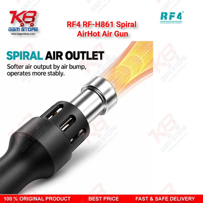 RF4 RF-H861 Spiral AirHot Air Gun — Intelligent Digital Display Desoldering Rework Station with Spiral Air Outlet