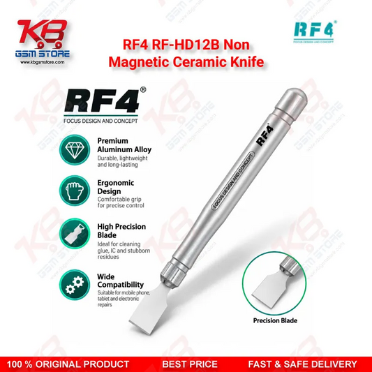 RF4 RF-HD12B Non-Magnetic Ceramic Knife – Non-Magnetic Ceramic Stencil Scraper for BGA Solder Paste Removal