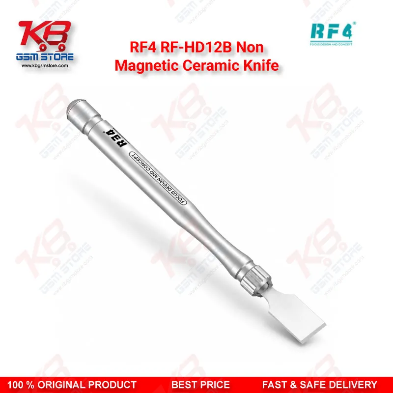 RF4 RF-HD12B Non-Magnetic Ceramic Knife – Non-Magnetic Ceramic Stencil Scraper for BGA Solder Paste Removal