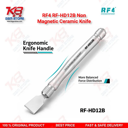 RF4 RF-HD12B Non-Magnetic Ceramic Knife – Non-Magnetic Ceramic Stencil Scraper for BGA Solder Paste Removal