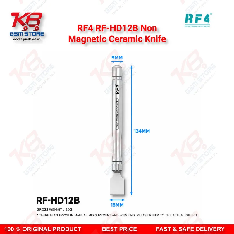 RF4 RF-HD12B Non-Magnetic Ceramic Knife – Non-Magnetic Ceramic Stencil Scraper for BGA Solder Paste Removal