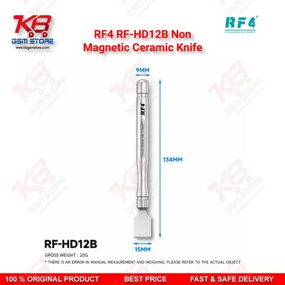 RF4 RF-HD12B Non-Magnetic Ceramic Knife – Non-Magnetic Ceramic Stencil Scraper for BGA Solder Paste Removal