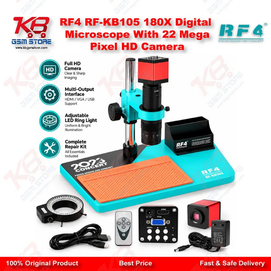 RF4 RF-KB105 180X Digital Microscope With 22 Mega Pixel HD Camera