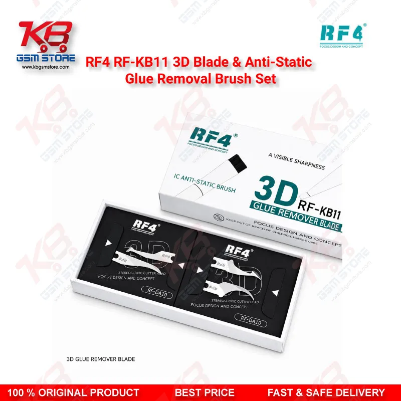 RF4 RF-KB11 3D Blade & Anti-Static Glue Removal Brush Set