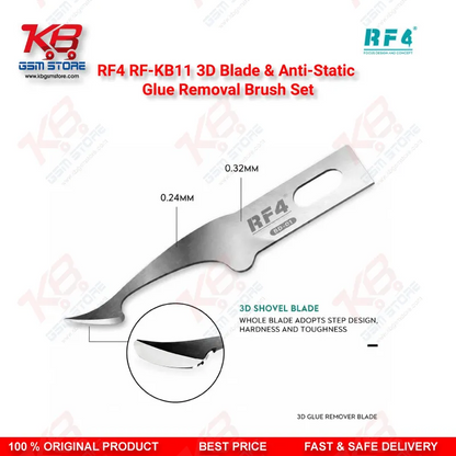 RF4 RF-KB11 3D Blade & Anti-Static Glue Removal Brush Set