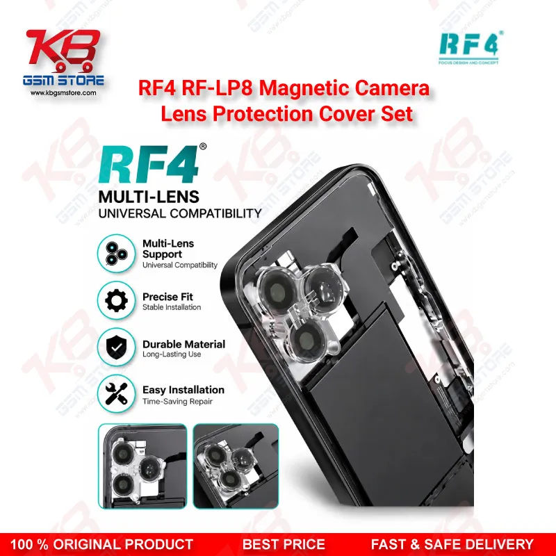 RF4 RF-LP8 Magnetic Camera Lens Protection Cover Set for iPhone X to 17 Pro Max Camera Module Repair